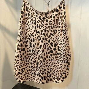 Victoria's Secret Leopard Satin Camisole Size L